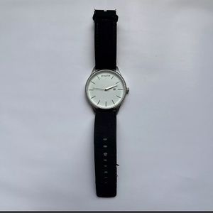 MVMT Watch Element Black Leather Band